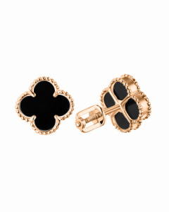 ПУСл56.2пара.оникс.з585 Серьги литьевые (Au 585)