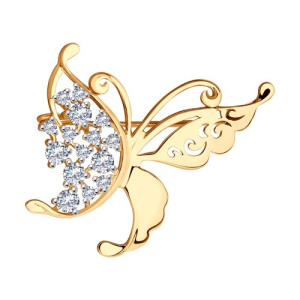 040336 Брошь (Au 585)