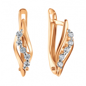 СргЛ25.бцФ.з585 Серьги литьевые (Au 585)