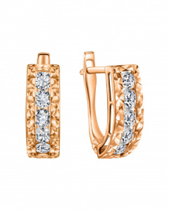 СргЛ58бцФз585 Серьги литьевые (Au 585)