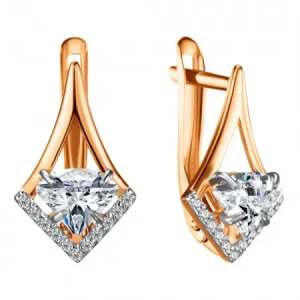 СргЛ14бцSwз585 Серьги литьевые (Au 585)