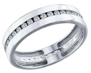 Кольцо обручальное. "sokolov" сер925%