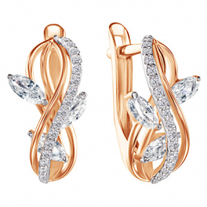 СргЛ13.бцФ.з585 Серьги литьевые (Au 585)