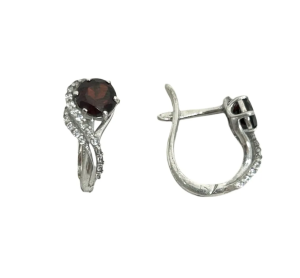 Серьги "Изумруд" сер925%