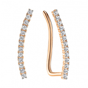 СргКфЛ45.бцФ.з585 Серьги литьевые (Au 585)