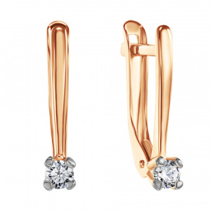 Срг291740НГ.бцФ.з585 Серьги литьевые (Au 585)